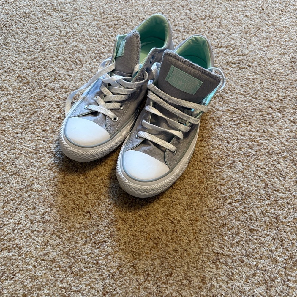 Converse Gray/Mint Chucks - Women’s Size 10
